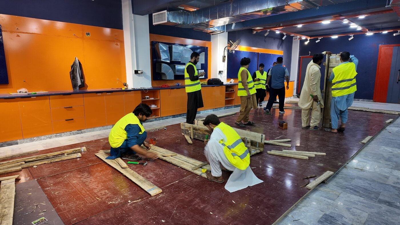 Trainees during a practical assessment session